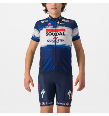 SOUDAL QUICK-STEP maillot vélo enfant Kid Dark Blue / White 2023