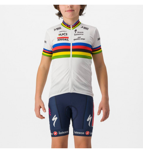 SOUDAL QUICK-STEP maillot vélo enfant Kid Champion du Monde 2023