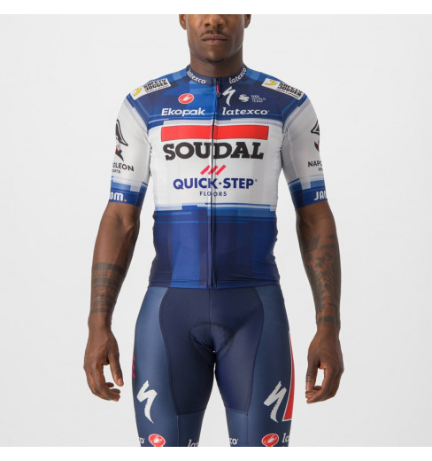 SOUDAL QUICK-STEP 2023 Aero Race 6.1 Dark Blue / White men's short sleeve cycling jersey 