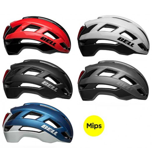 Casque vélo Bell Falcon XR LED Mips 2023 noir blanc bleu rouge sécurité