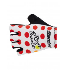 SANTINI gants vélo courts à pois Tour de France 2023