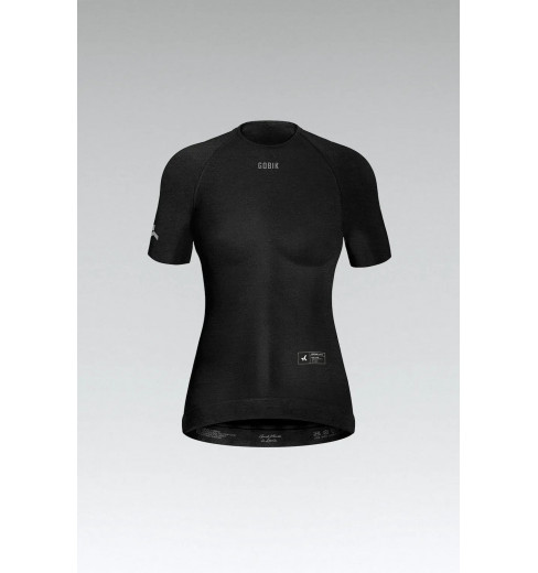 Women's short-sleeved base layer Winter Merino Coal GOBIK