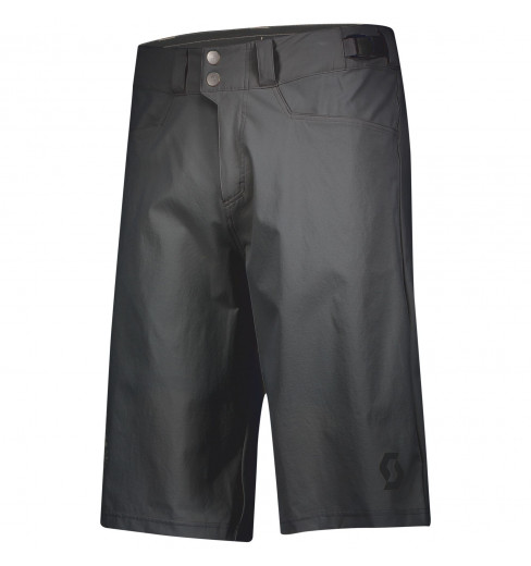 Short VTT Homme Chamonix Corsica Noir, Taille M, Rembourré Avec Chamois, Zip