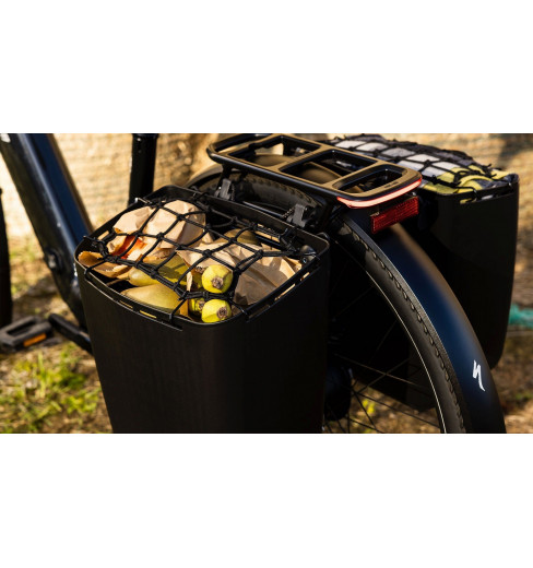Panier de rangement latéral magnétique en fer noir pour réfrigérateur