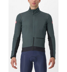 CASTELLI Alpha Doppio ROS winter cycling jacket - Green black