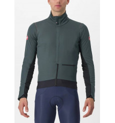 CASTELLI Alpha Doppio ROS winter cycling jacket - Green black