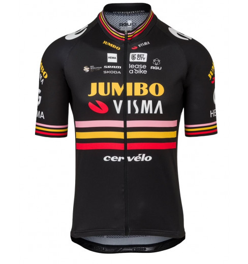 TEAM JUMBO VISMA maillot velo manches courtes enfant Replica Triple Victory 2024