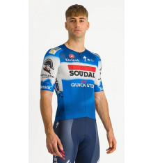 SOUDAL QUICK-STEP Aero Race 7.0 Ceramic Blue / White men's short sleeve cycling jersey - 2024