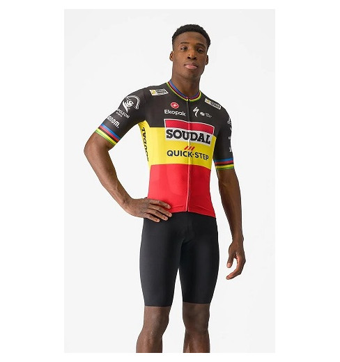 SOUDAL QUICK-STEP maillot manches courtes vélo homme Competizione 3 Ceramic Belgian Champion 2024