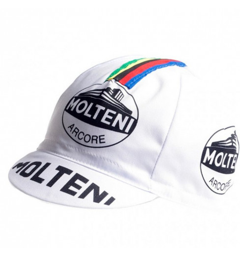 APIS casquette de cyclisme vintage Molteni Blanc