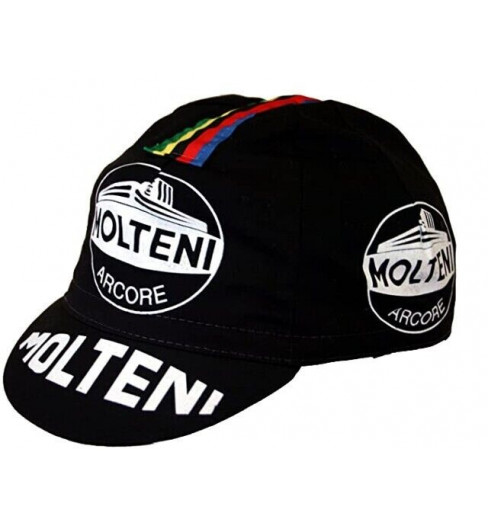 APIS casquette de cyclisme vintage Molteni Noir