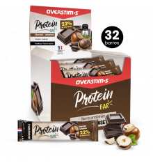 OVERSTIMS Barre Protéinée Chocolat Noir - 32 barres de 40gr