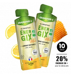 OVERSTIMS Gel Energix Miel BIO, 10 tubes de 25 g