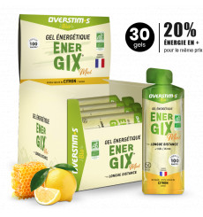 OVERSTIMS Gel Energix Miel BIO, 30 tubes de 25 g