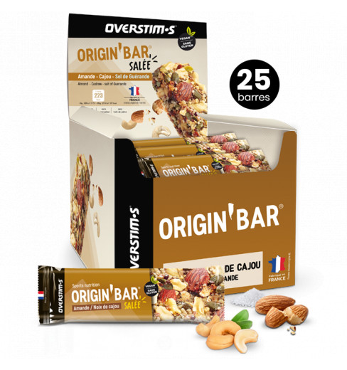 OVERSTIMS Origin'Bar Salée - 25 barres de 40 g