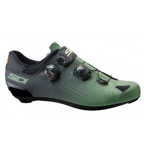 Chaussures de velo route SIDI Genius 10 vert noir CYCLES ET SPORTS