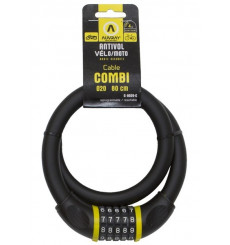 AUVRAY Combi bike combination cable lock - Long 80cm - Diam 20mm