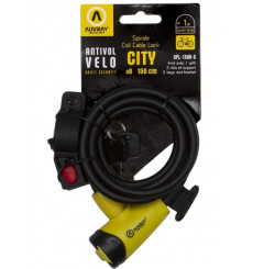 AUVRAY SPIRALE CITY key cable lock - Long 150cm - Diam 8mm