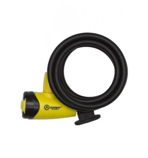 Antivol Spiral AUVRAY Combi – 150 Cm X 12 Mm – à Code – Avec Support – Neuf