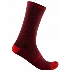 CASTELLI chaussettes vélo été Superleggera T 18 Bordeau