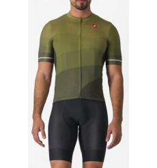 Castelli Orizzonte short sleeve cycling jersey - Deep green / Sage silver moon