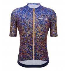 SANTINI maillot vélo manches courtes Point K-WAY - Bleu