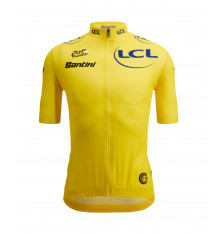SANTINI maillot vélo manches courtes Tour de France Replica  Leader - Jaune 2024